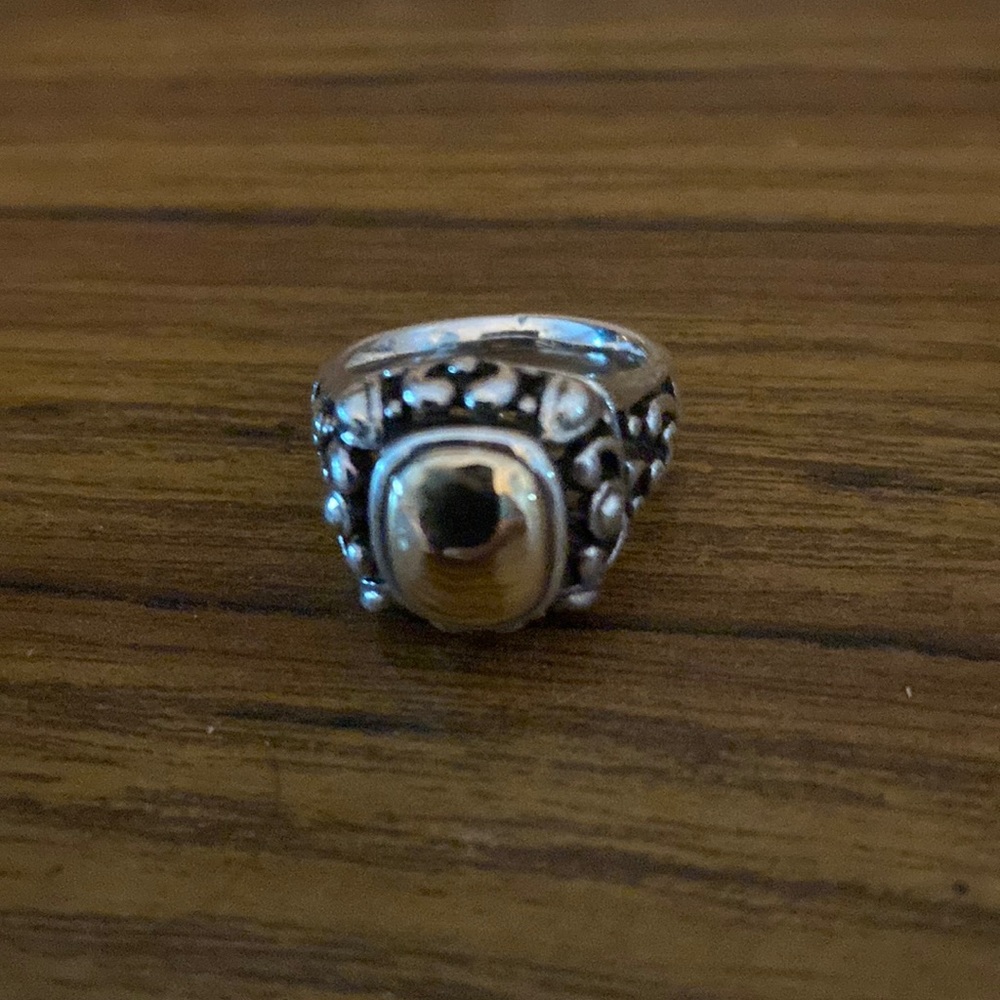 Silver and gold ring size 7